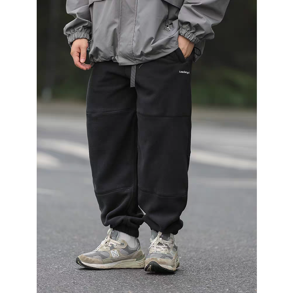 CK039秋冬季摇粒绒束脚休闲裤宽松百搭加厚保暖运动长裤子潮