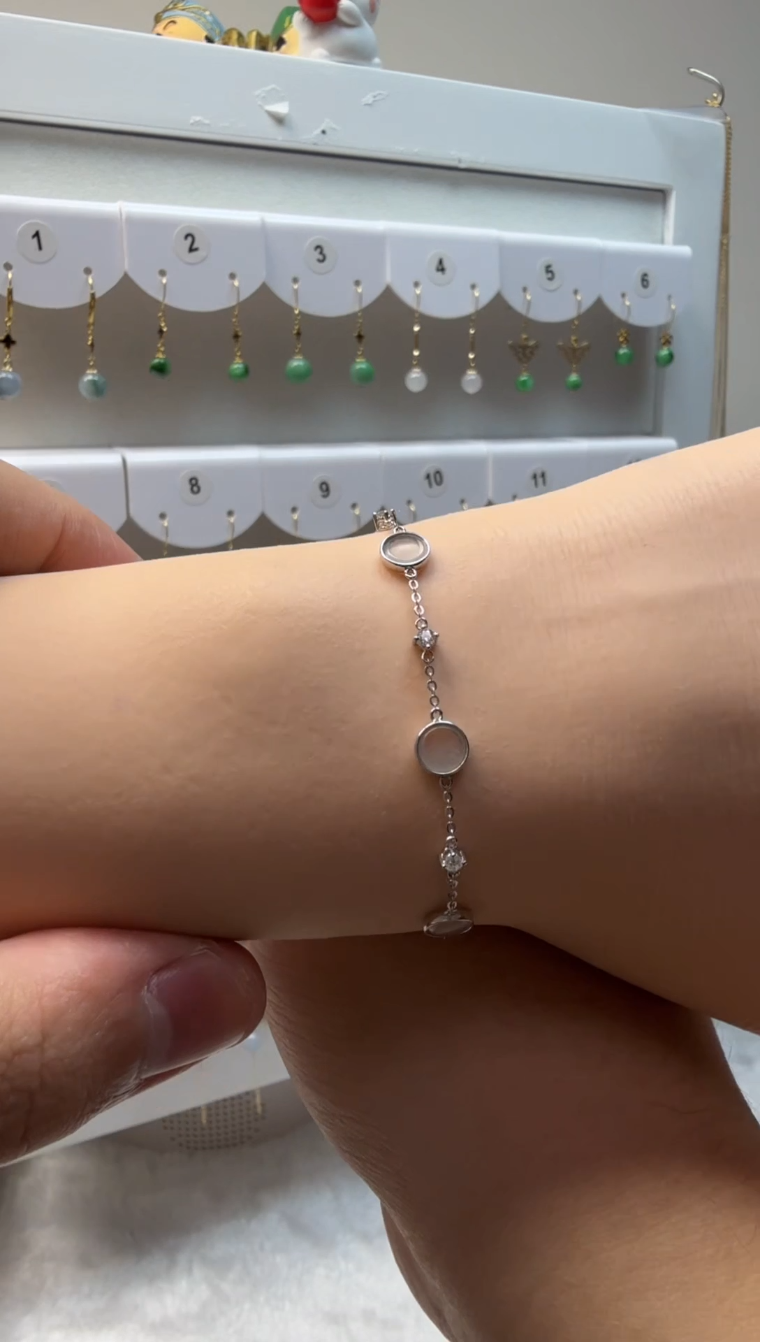 18K金镶嵌手链翡翠缅甸天然翡翠a货