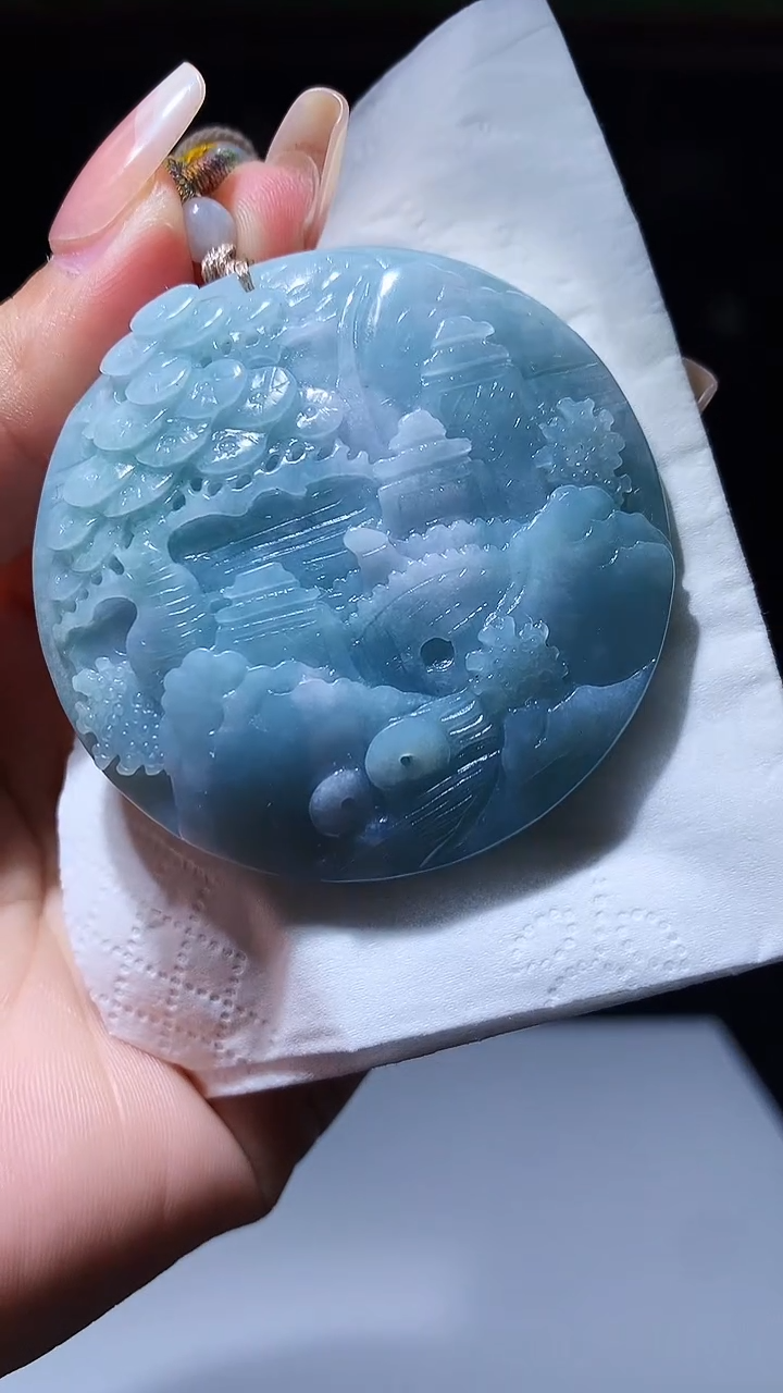 【闪购商品】定制翡翠未镶嵌1049xx-毛货挂件16