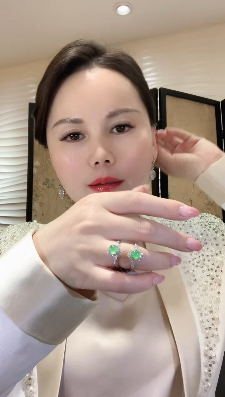 【闪购商品】翡翠戒指18K金镶嵌W4 3多样性发货一件