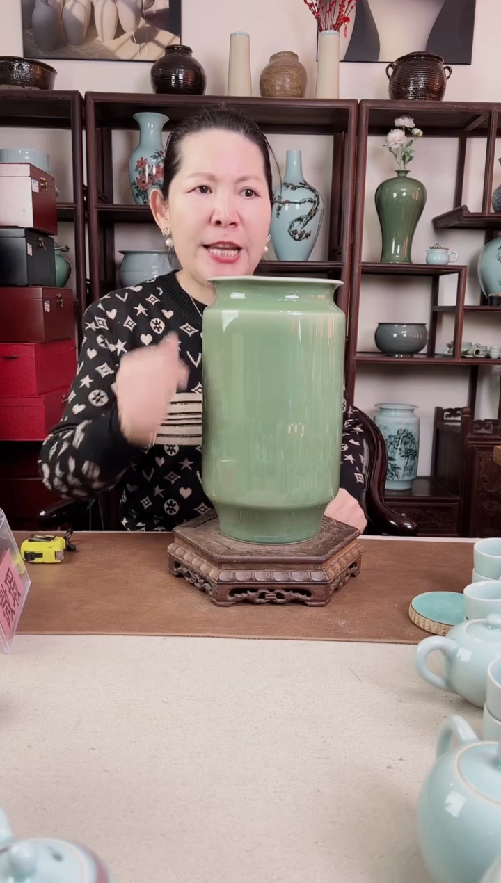 【闪购商品】杯纯手工 豆青釉 折扣瓶B