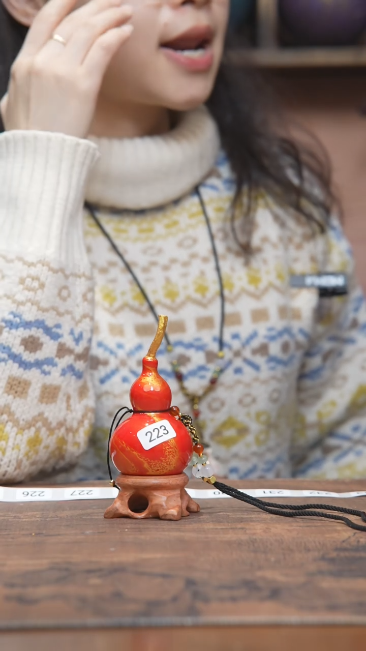 【闪购商品】223号-大漆飘漆小葫芦脖挂