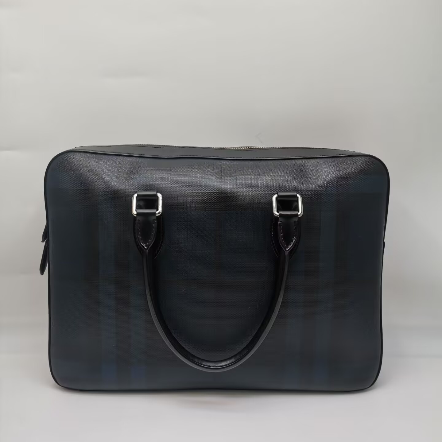 99新 BURBERRY/博柏利 95新17158 巴宝莉 经典黑色格纹手提包