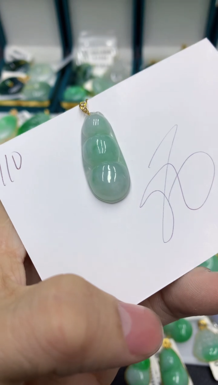 【闪购商品】翡翠颈饰18K金镶嵌号链接111111