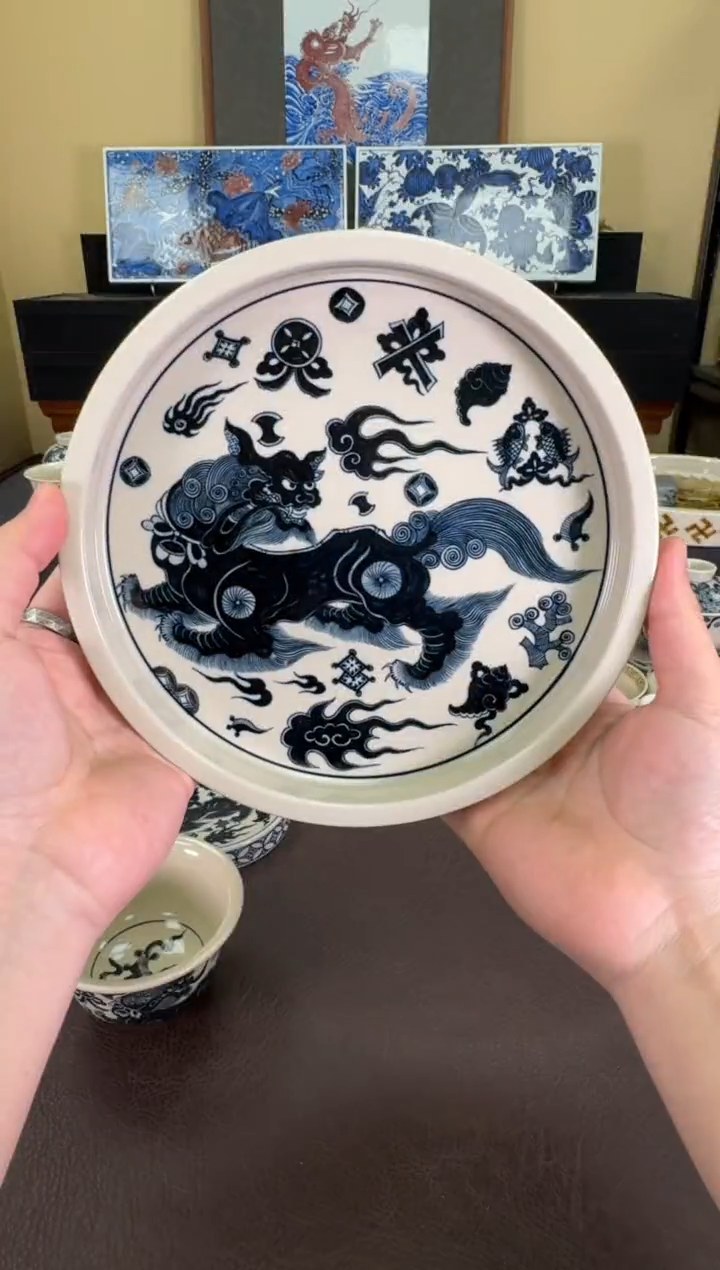 【闪购商品】二号釉大象纹壶承
