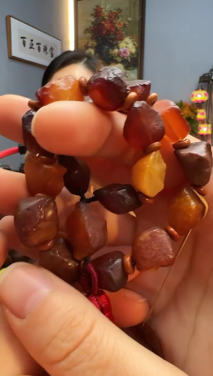 手链琥珀未镶嵌手持