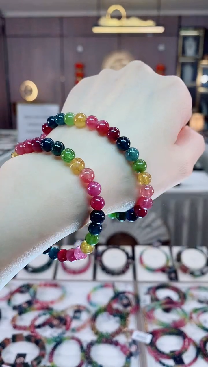 【闪购商品】碧玺单圈手串6mm+未镶嵌多样性发货一条dan 