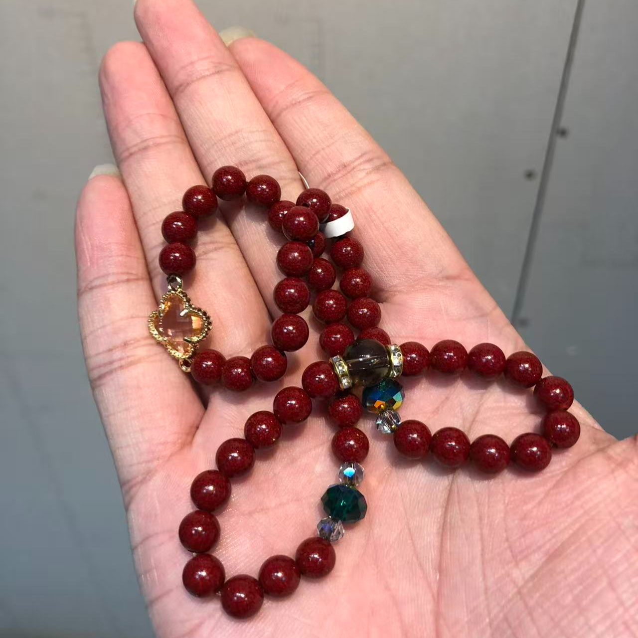 含辰砂工艺品朱砂双圈手串S1446