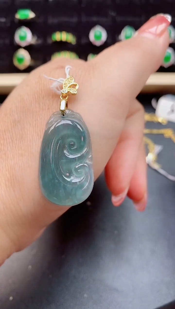 【闪购商品】翡翠颈饰银S925镶嵌12121