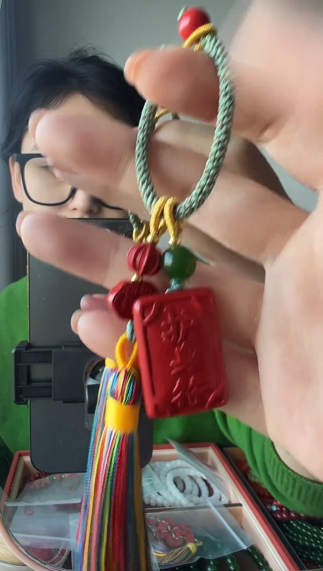 【闪购商品】查罗石吊坠(赠链)合金朱砂吊牌