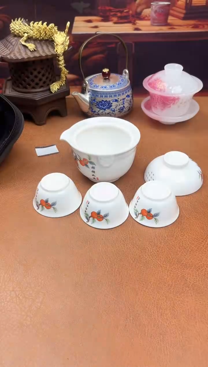 陶瓷茶具摆件旅行套组