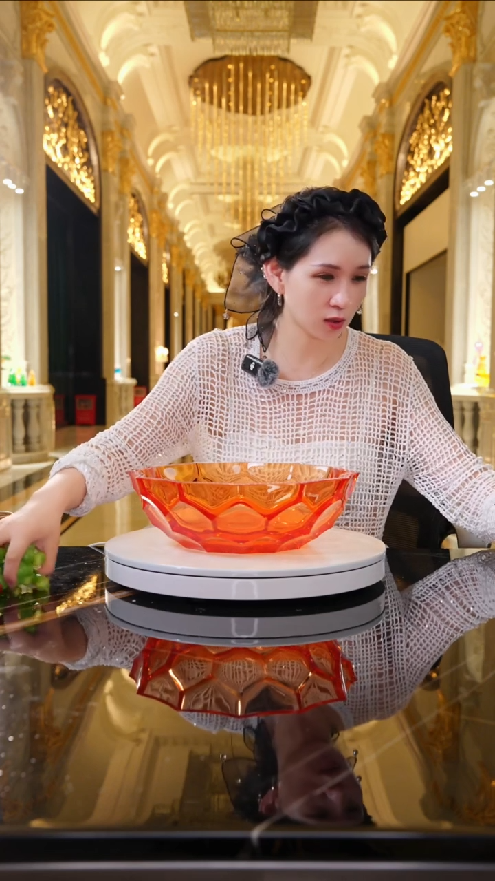 摆件AJ02037橙红色艺术果盘