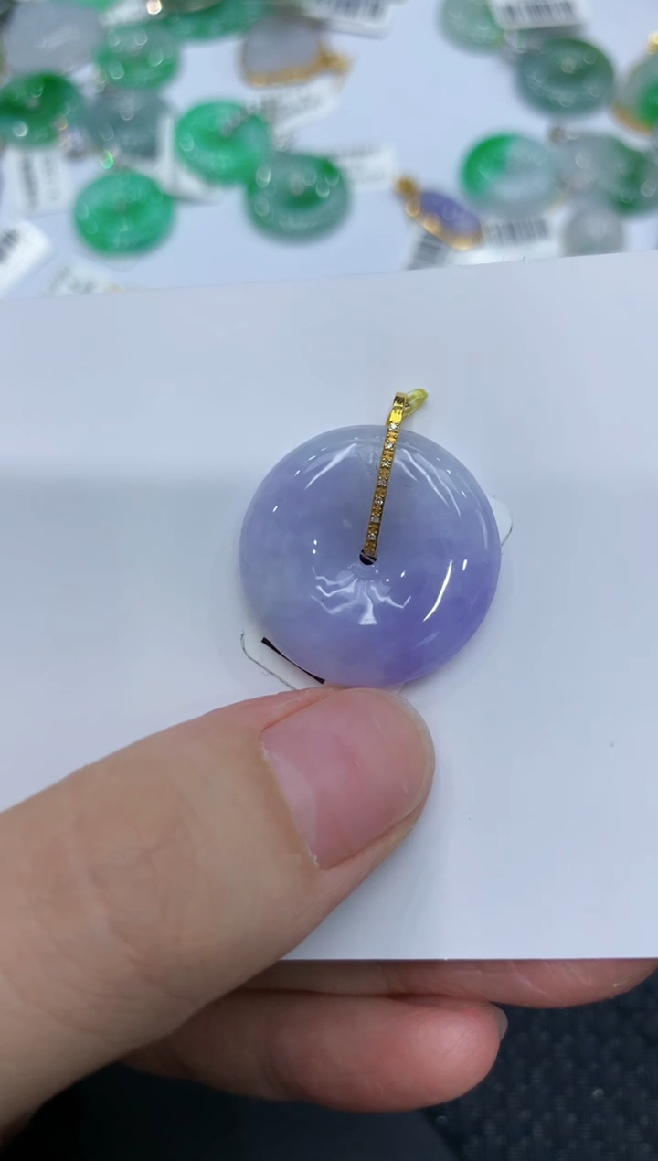 【闪购商品】翡翠颈饰18K金镶嵌111111111111   