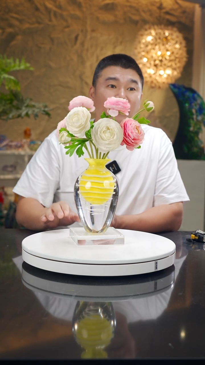 手工艺品琉璃末*设计款黄色香薰瓶