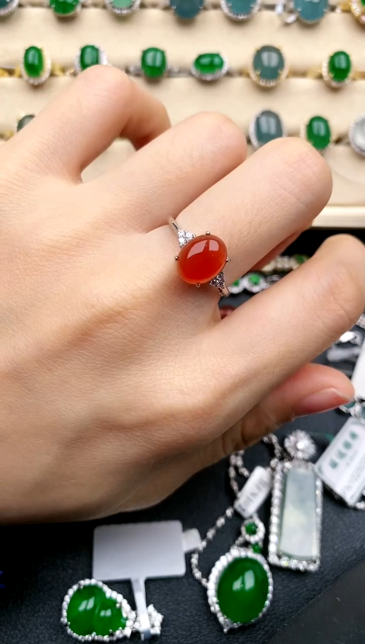 【闪购商品】玛瑙/玉髓戒指未镶嵌.....