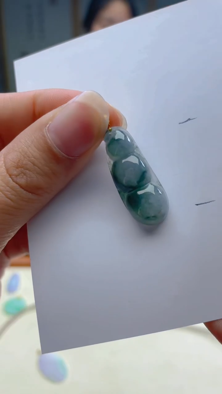 【闪购商品】翡翠颈饰18K金镶嵌天然A货翡翠