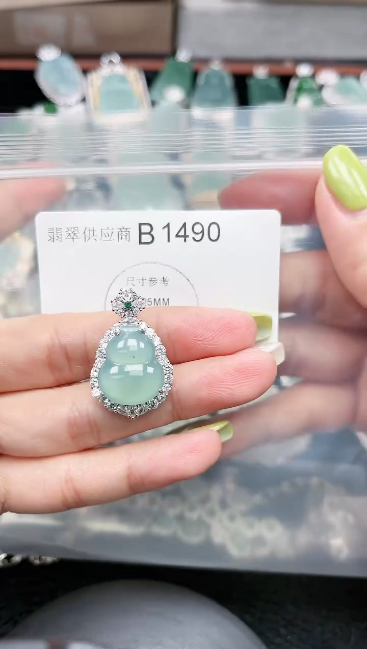 【闪购商品】翡翠颈饰未镶嵌1490赠皮绳