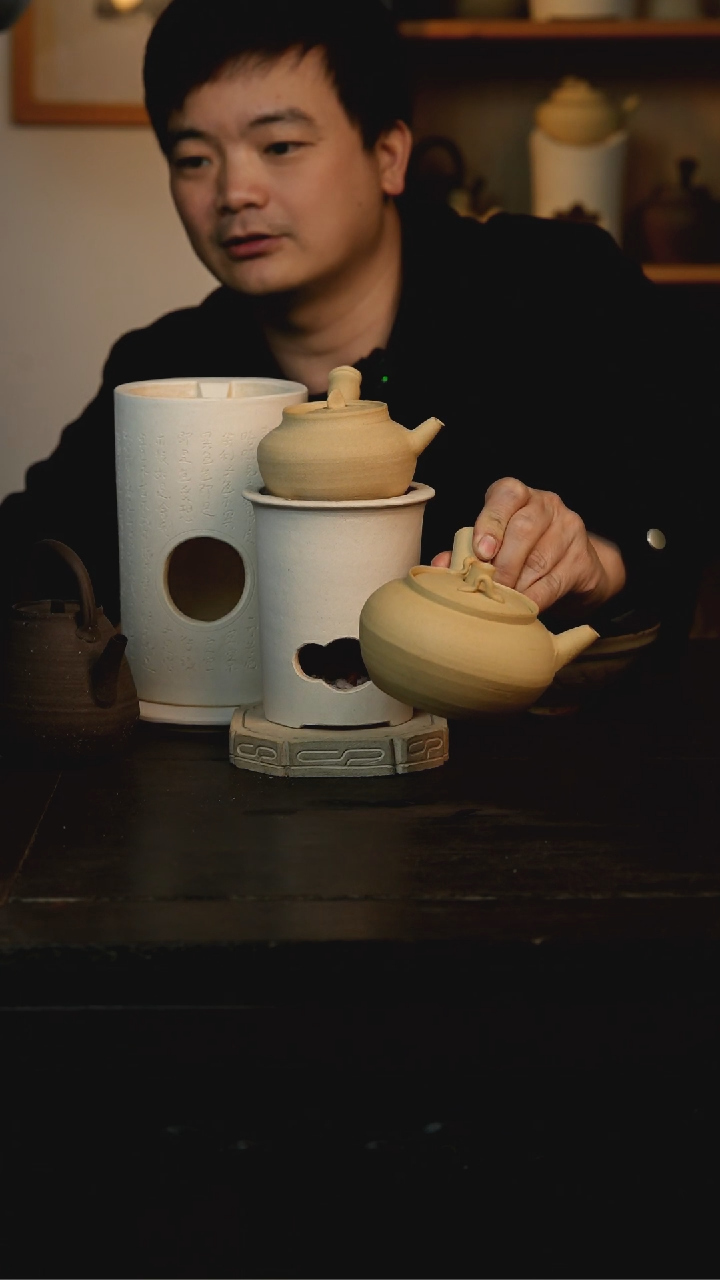 【闪购商品】123380CC白泥茶壶配125口径炉