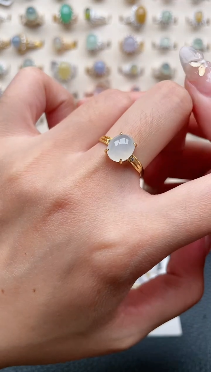 【闪购商品】翡翠戒指银S925镶嵌1111