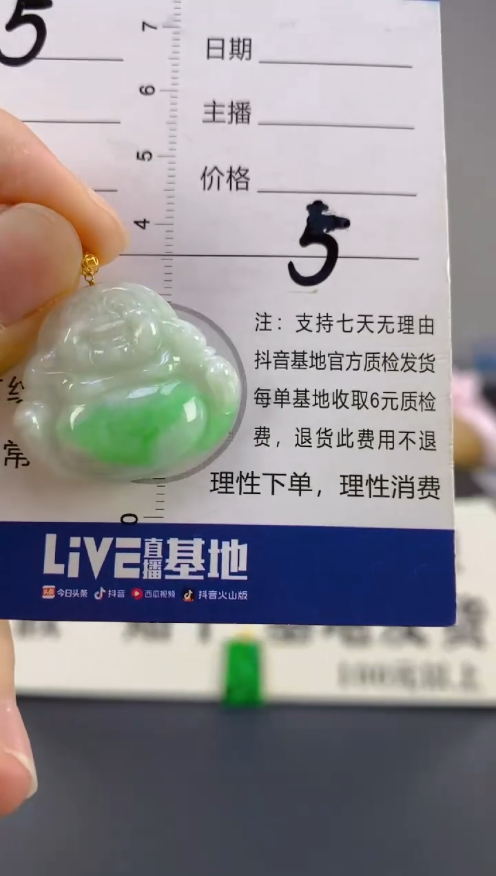 【闪购商品】翡翠颈饰18K金镶嵌天然A货翡翠