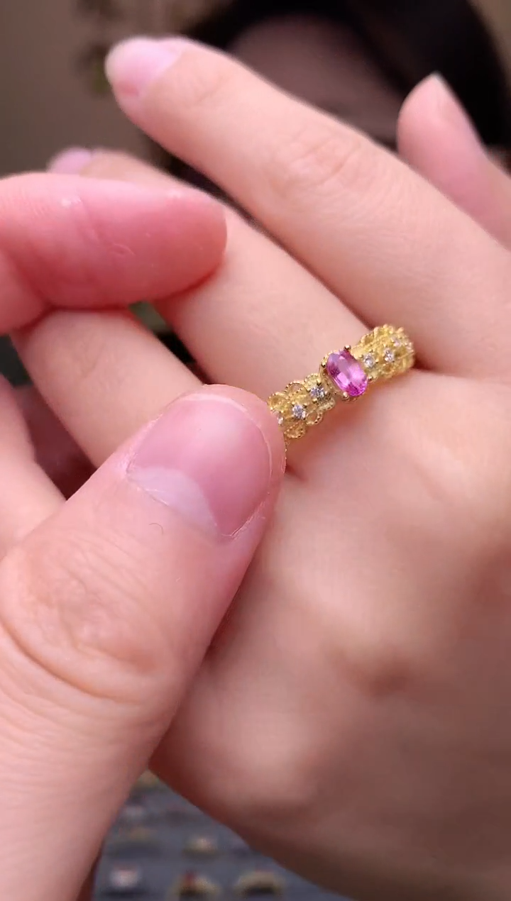 【闪购商品】蓝宝石戒指银S925镶嵌戒指