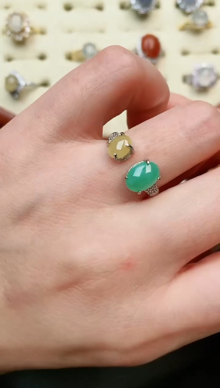 【闪购商品】翡翠戒指银S925镶嵌.....