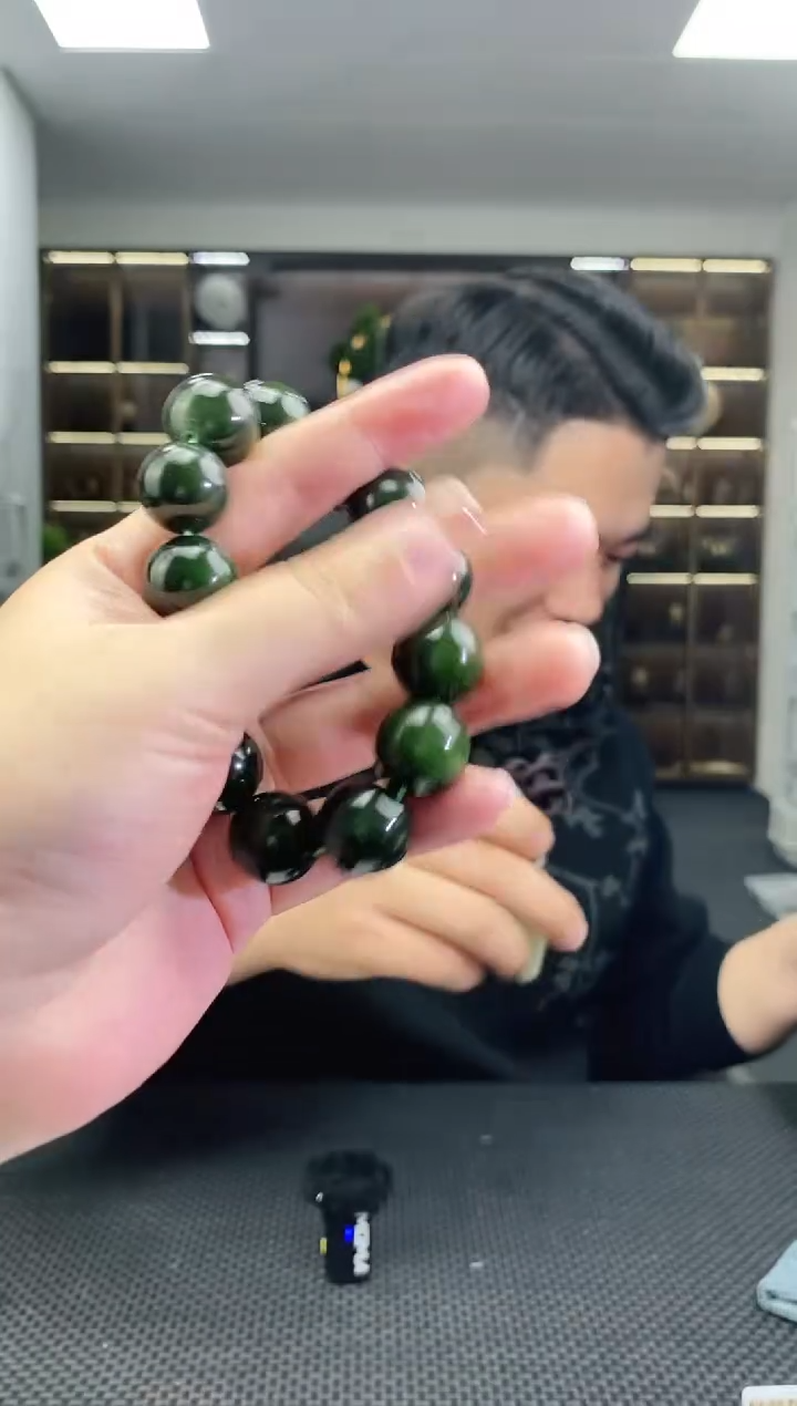 颈饰未镶嵌和田玉圆珠卡16手串清货4