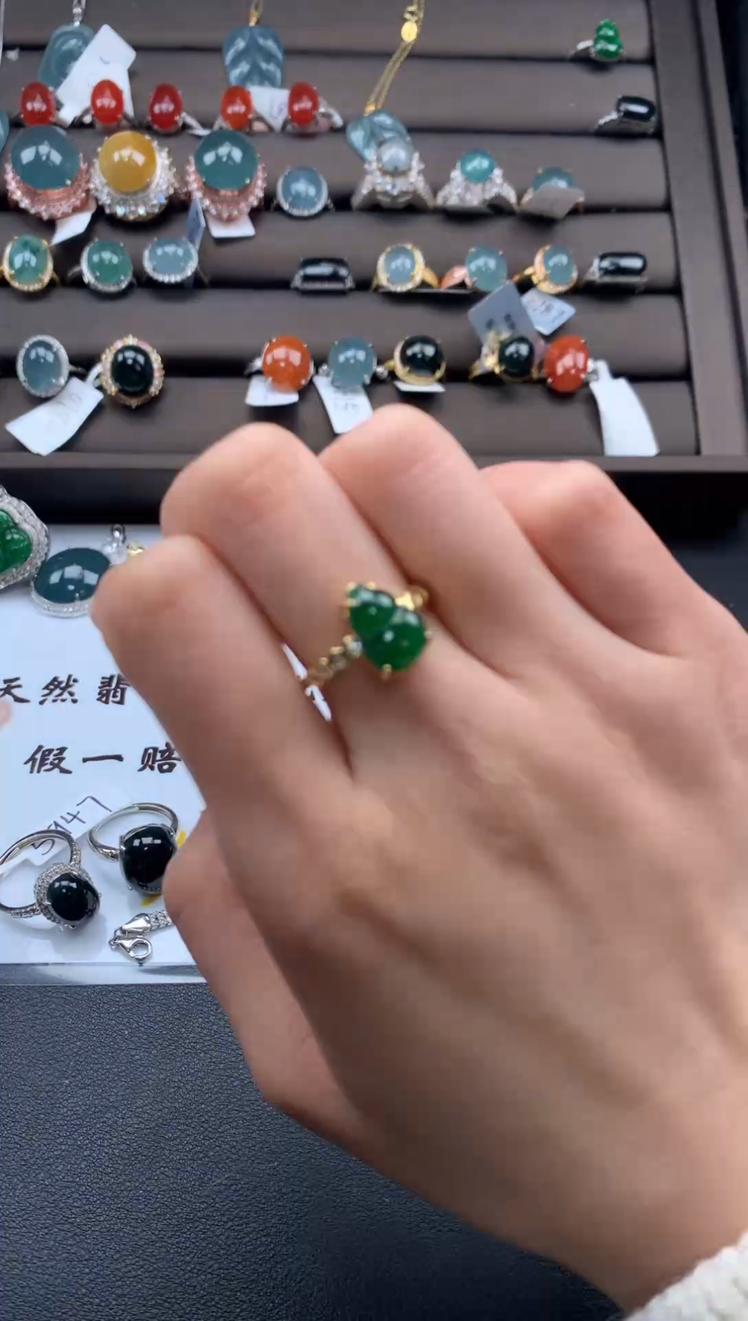 【闪购商品】翡翠戒指银S925镶嵌3213213