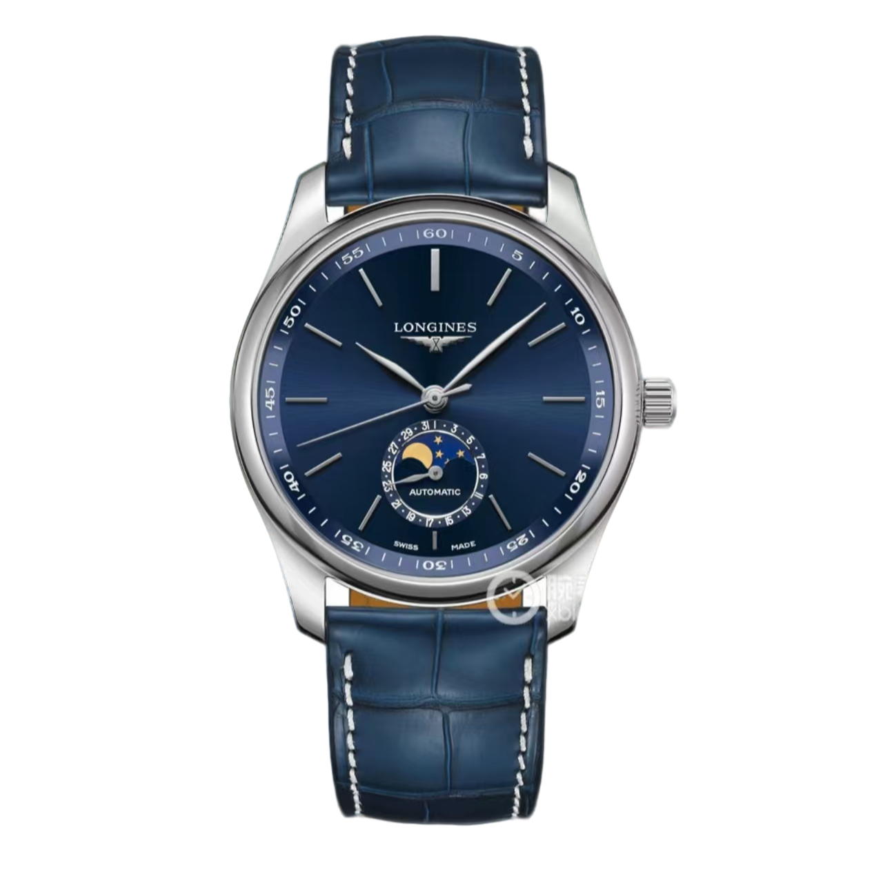 99新 Longines/浪琴 梵象批发/名匠909/蓝黑色/机械/40mm/21300