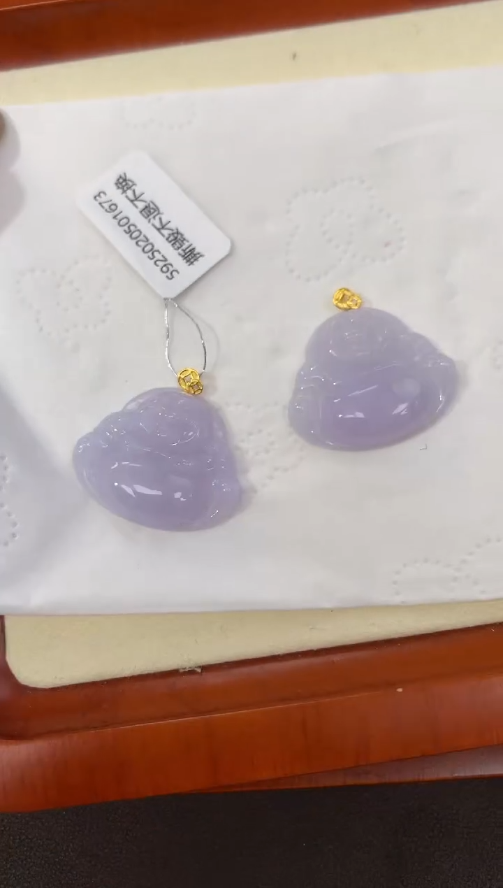 【闪购商品】翡翠颈饰18K金镶嵌天然缅甸a货翡翠(多样性发其一)