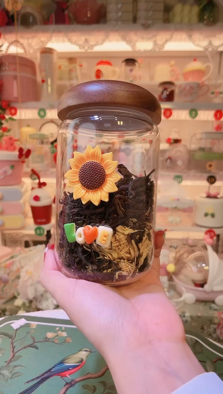 向日葵茶叶罐——手工制作品质好！