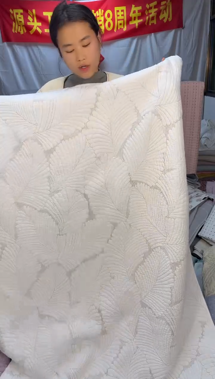 棉纯棉白色芭蕉叶220*240