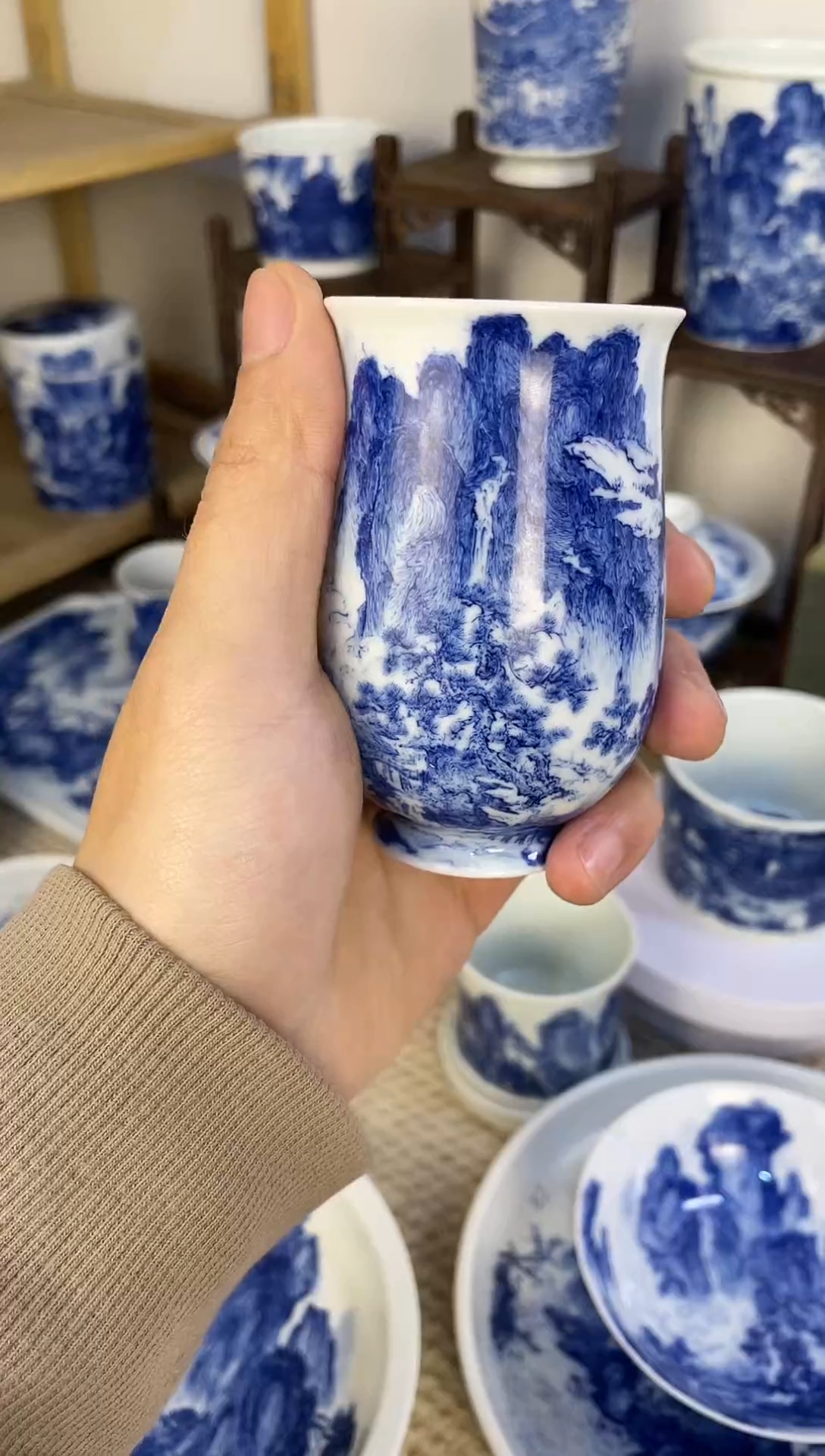 【闪购商品】物道堂青花闻香杯