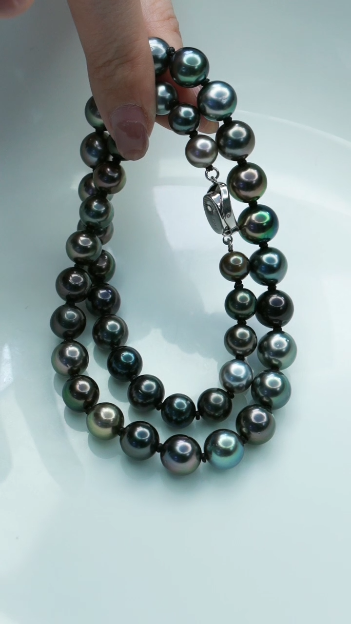 【闪购商品】海水珍珠颈饰银S925镶嵌大溪地满串