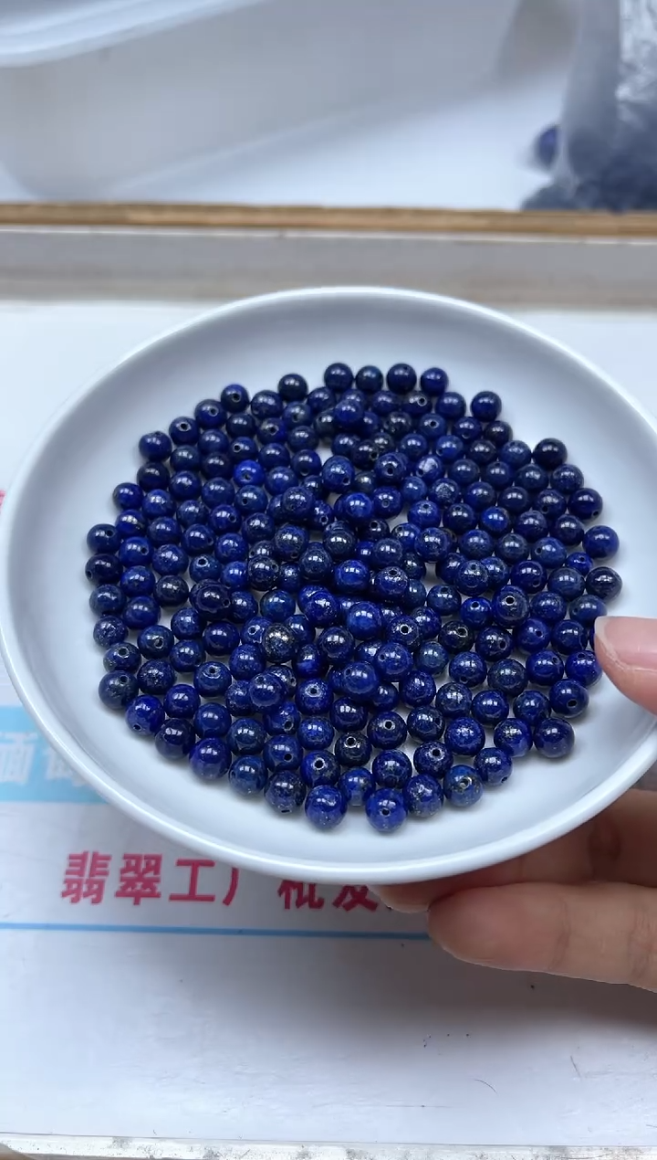 青金石未镶嵌散珠B2259青金石6mm30颗18元