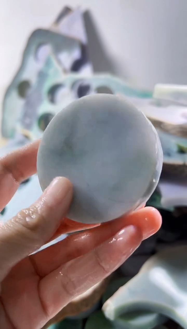 翡翠裸石缅甸翡翠A货柠7382