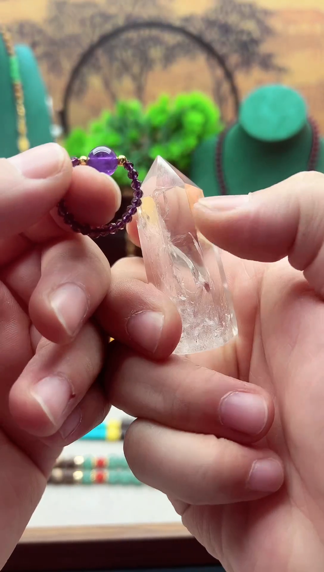 【闪购商品】水晶耳饰14K金镶嵌J58        