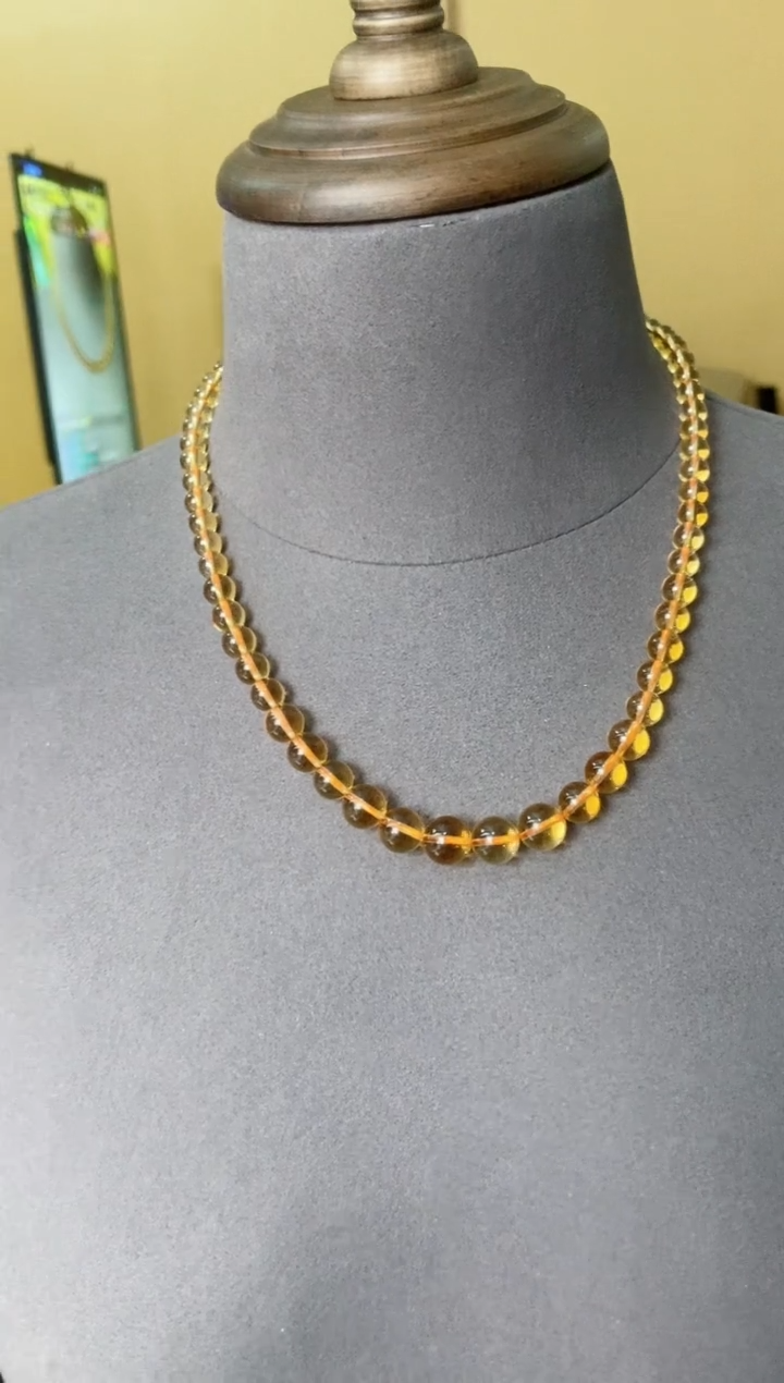 【闪购商品】黄晶项链未镶嵌黄晶项链