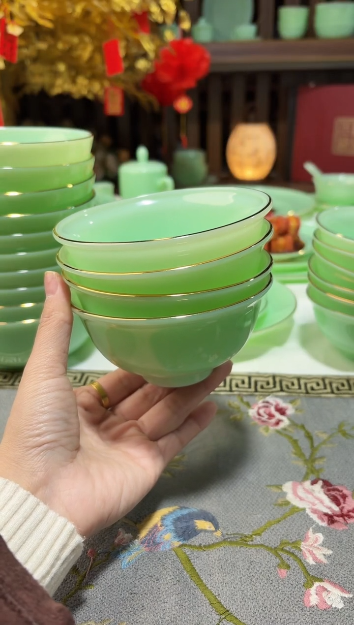 玉瓷 4.5英寸饭碗4个景德镇陶瓷