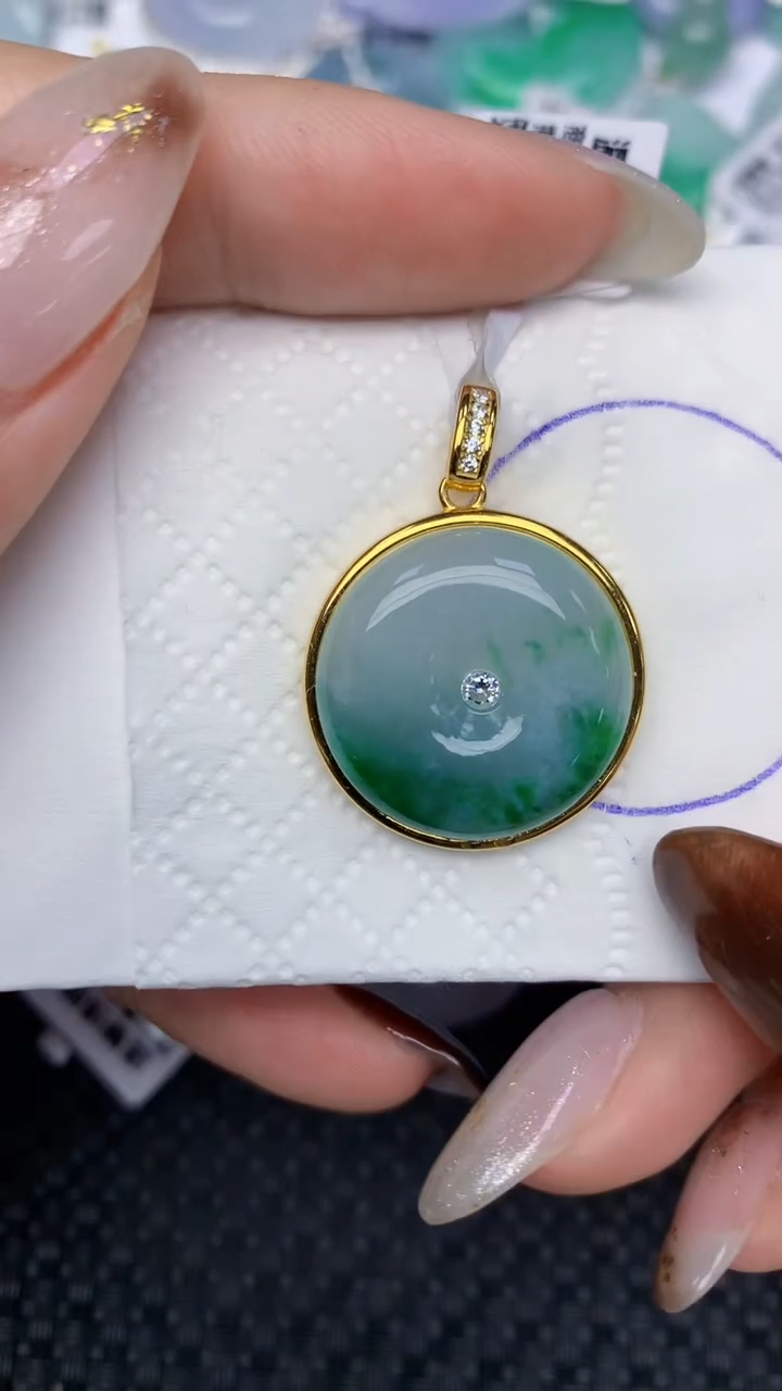 颈饰未镶嵌翡翠天然缅甸翡翠a货百元以上9元证书费自理