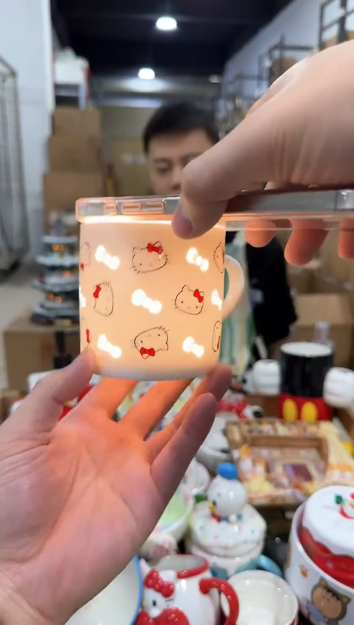 瓷片kt猫镂空水杯