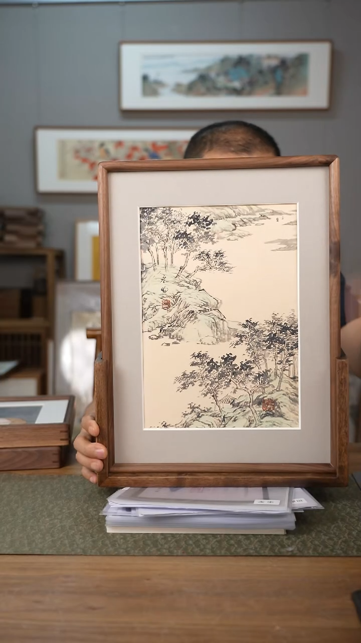 书法协会会员老师带框作品-