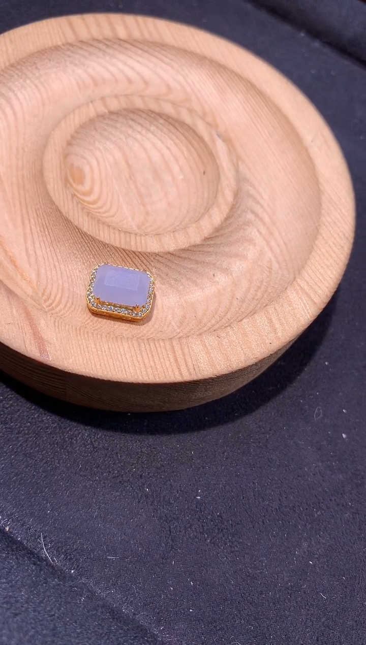 吊坠(不含链)银S925镶嵌翡翠0**C吊坠