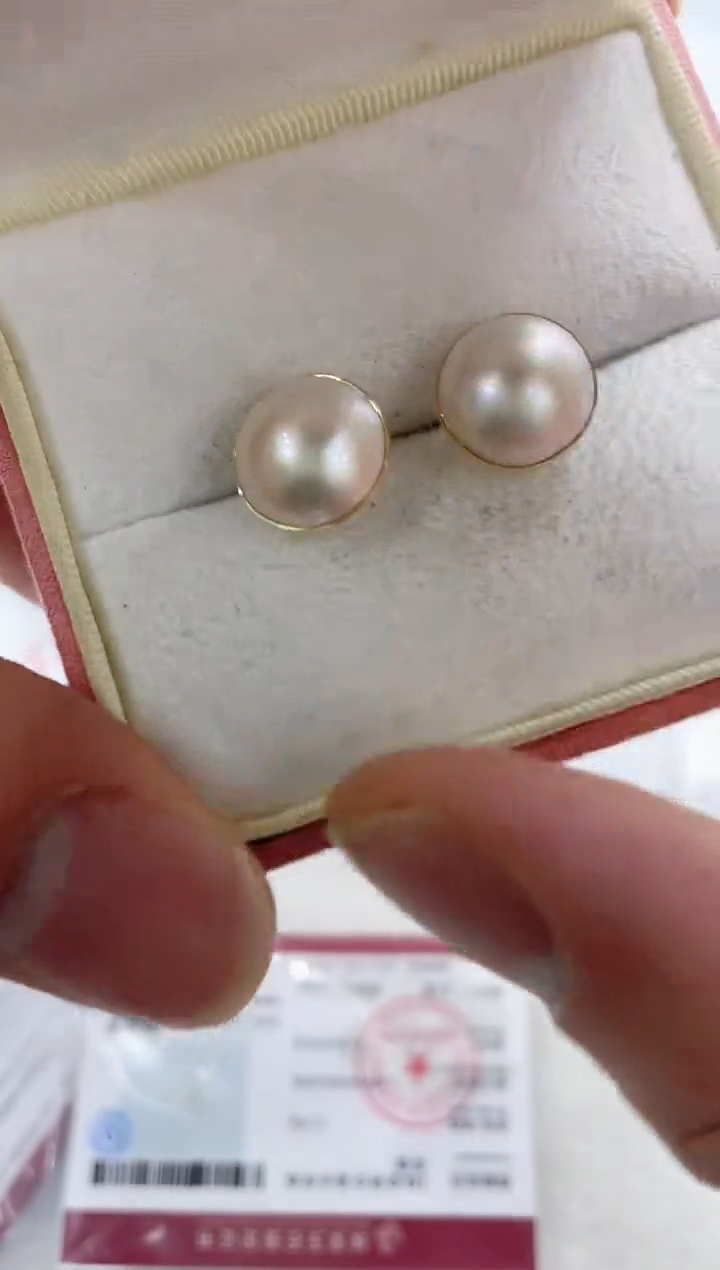 【闪购商品】海水珍珠耳饰18K金镶嵌海水珍珠耳饰
