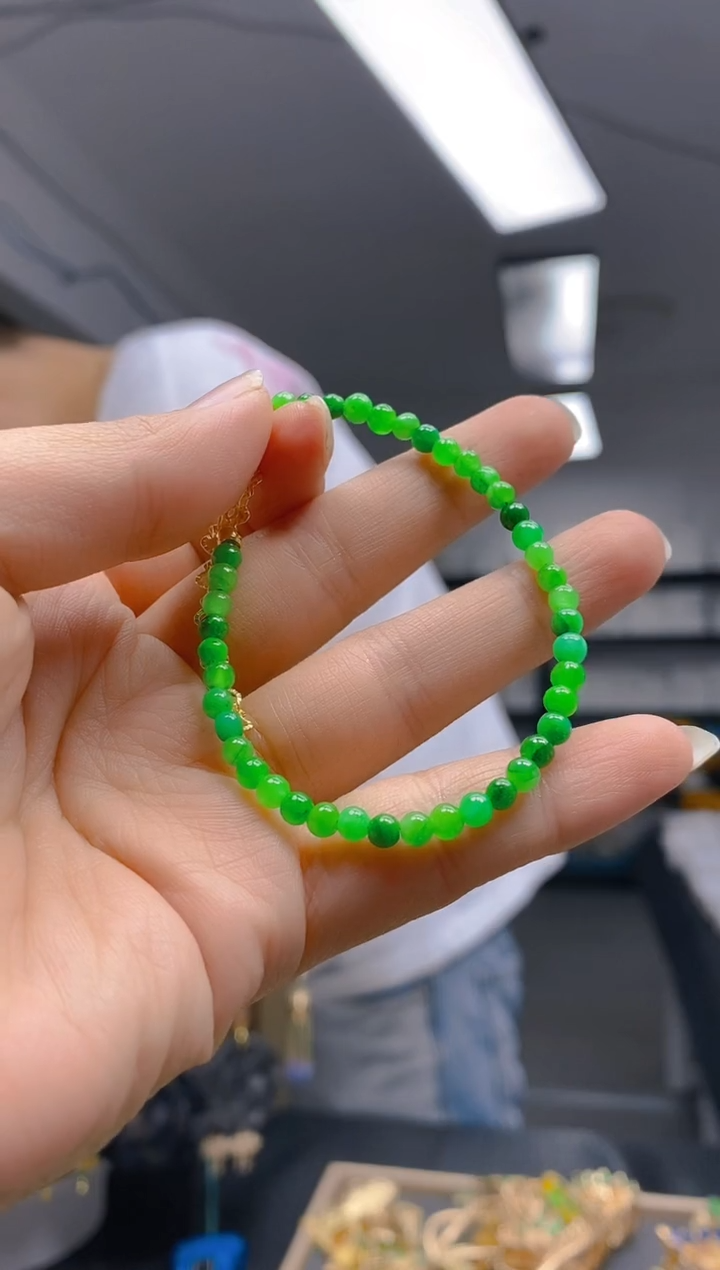 翡翠合金耳饰0259翡翠手链