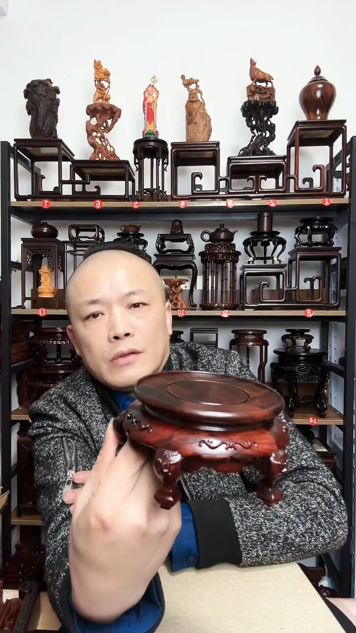 紫砂竹*底座木2个