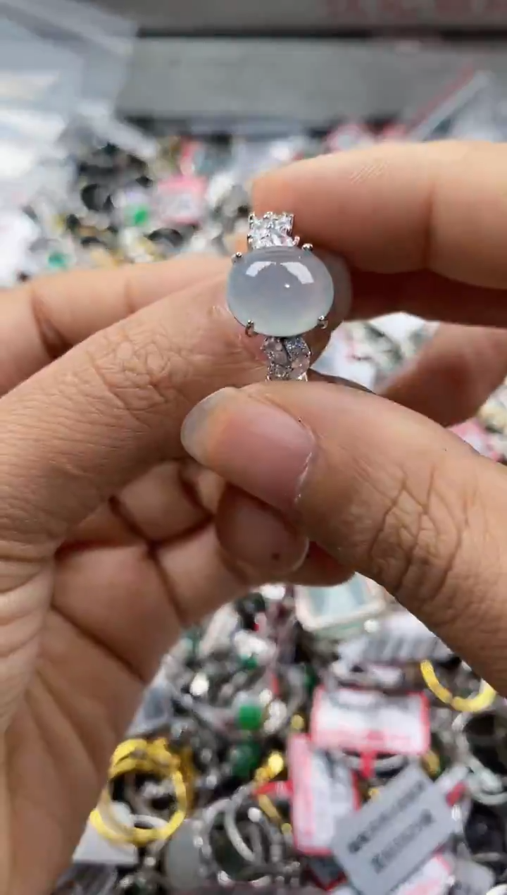 银S925镶嵌戒指翡翠222                 9