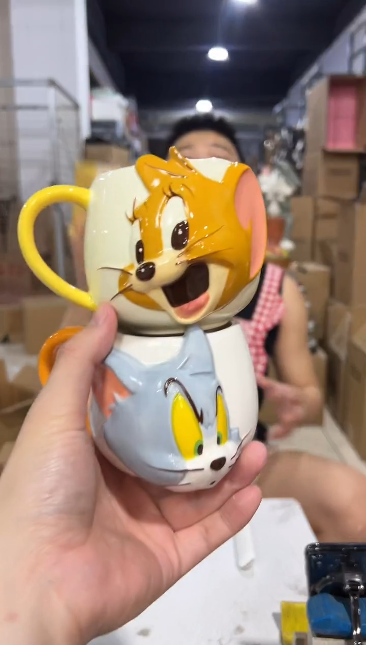 瓷片原盒立体杰瑞汤姆马克杯