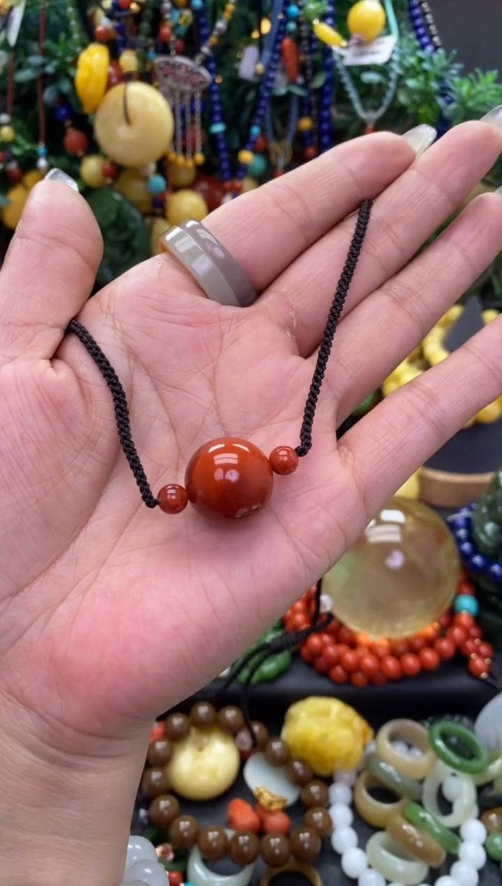 【闪购商品】南红玛瑙颈饰未镶嵌南红锁骨链