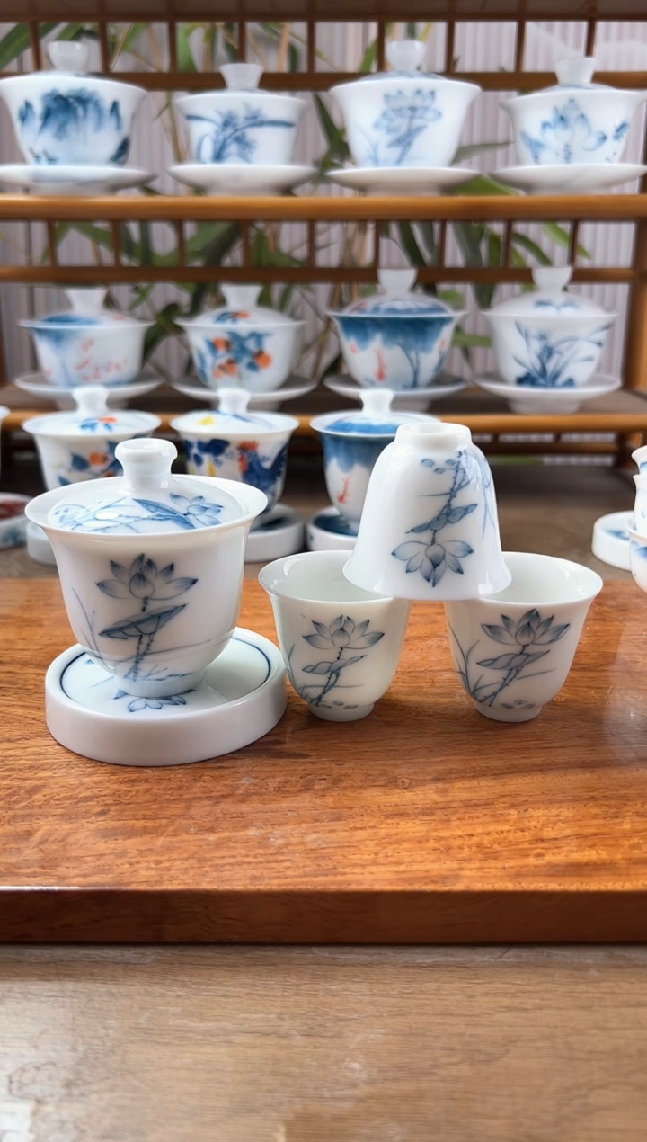 大*卷全品素莲美人备+小盖置+品茗杯3个